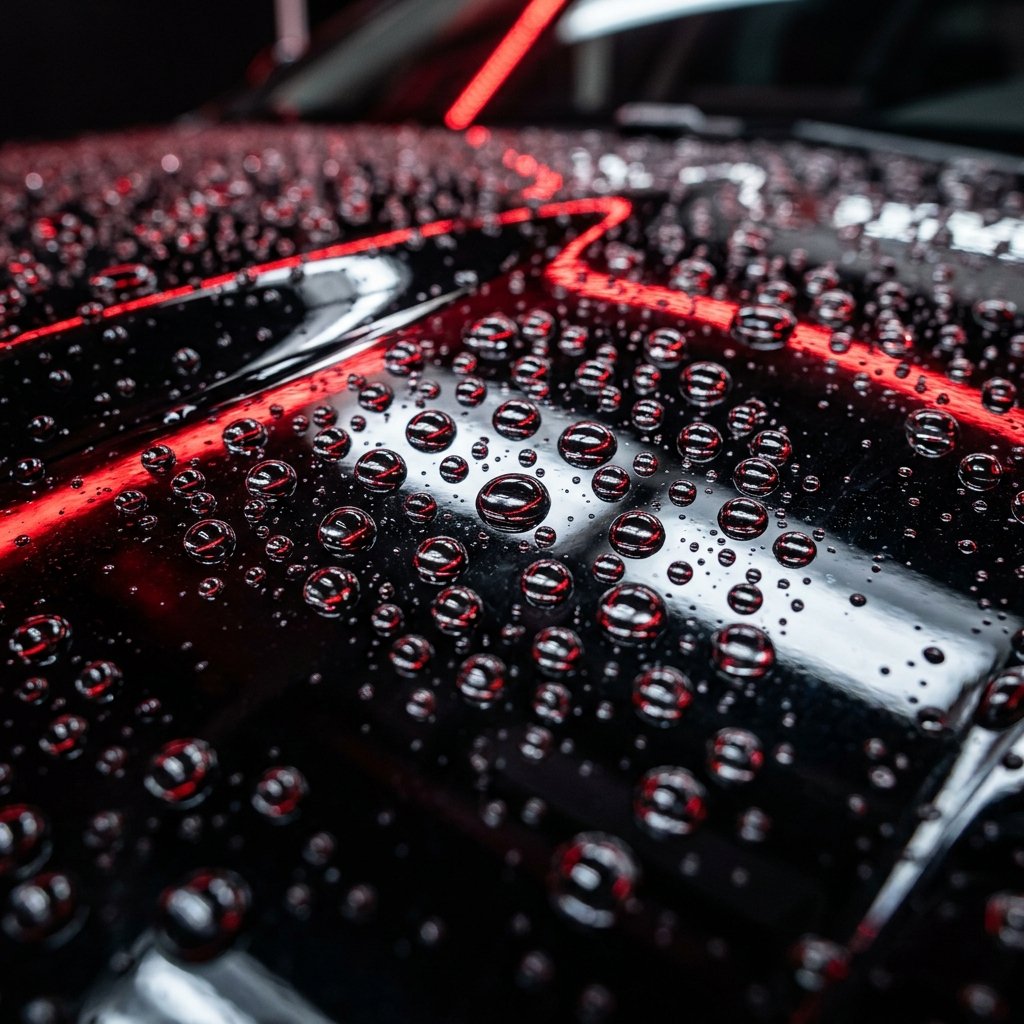 Ceramic Coating Hydrophobic Water Beading